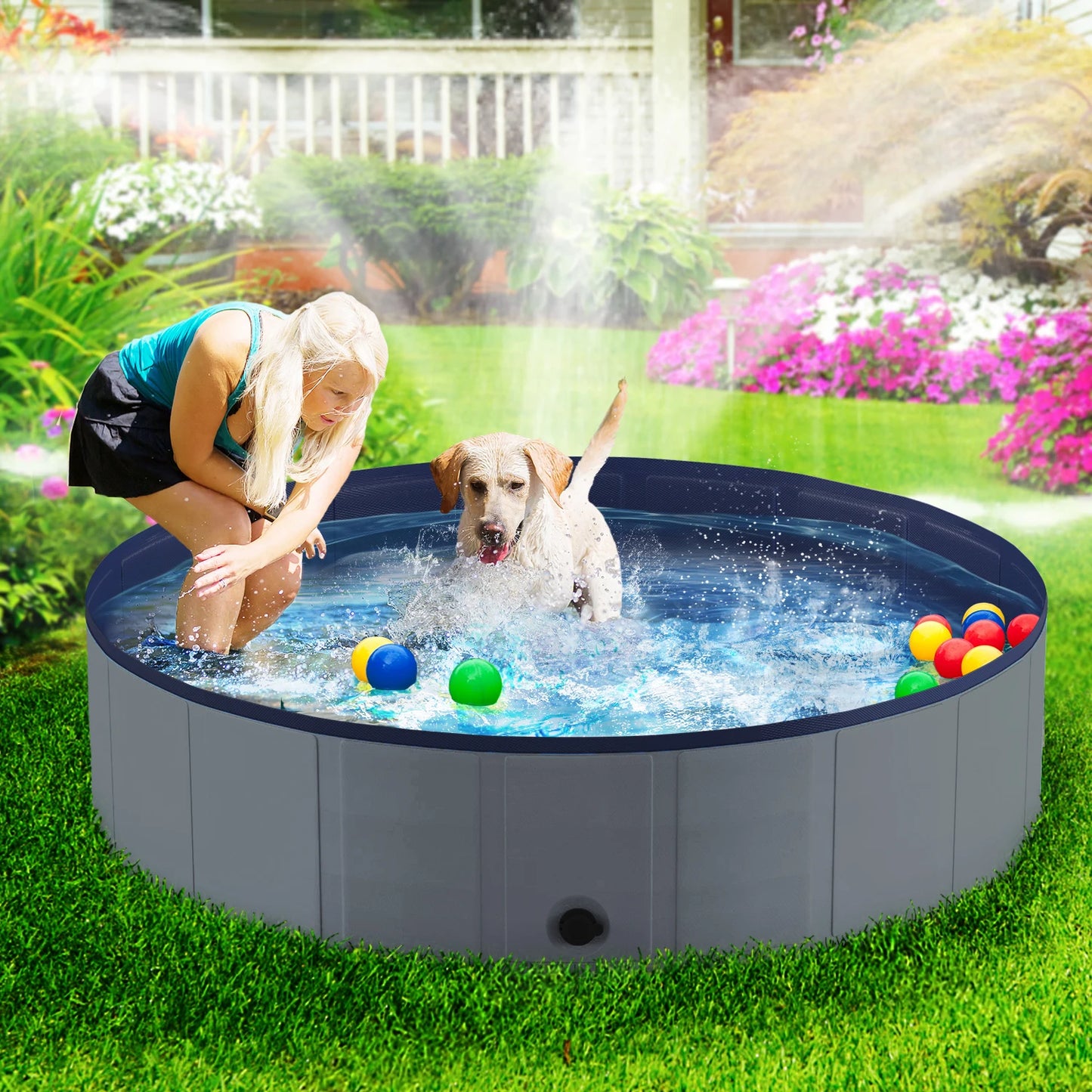 Anti-Slip Collapsible Multipurpose Pet Bath Pool