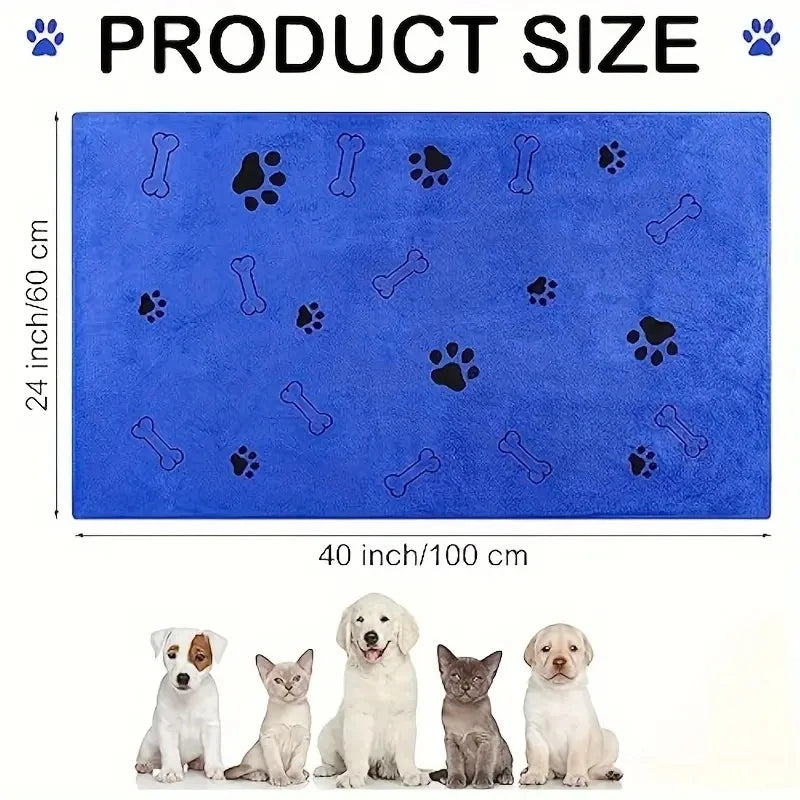 Absorbent Microfiber Pet Bath Towels, 2pc