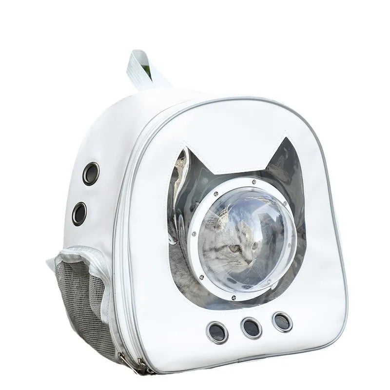 Breathable Space Capsule Pet Backpack 360° View