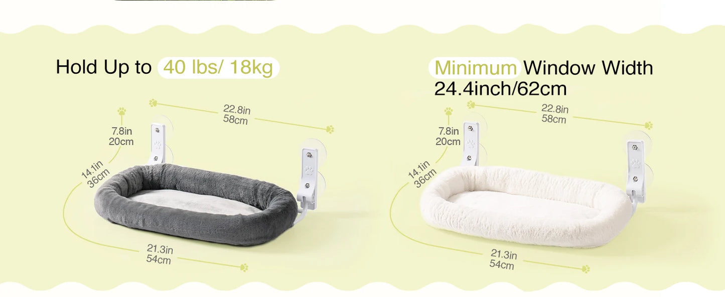 Foldable Cat Window Hammock with Removable Cover