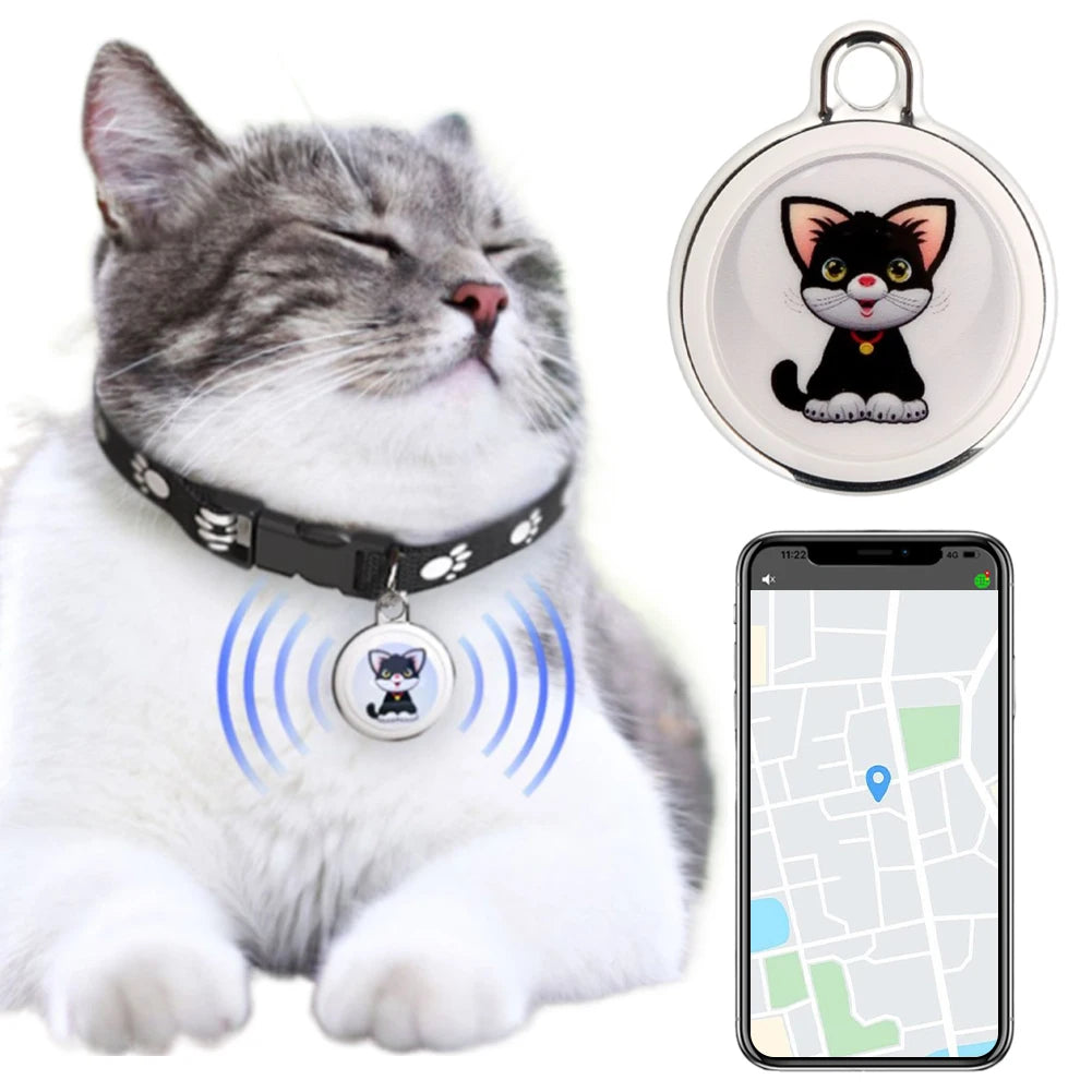 Bluetooth-Compatible Smart Locator Cat Collar Device