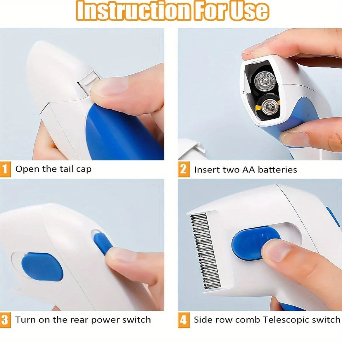 Flea Removal Device Suitable for Dogs and Cats