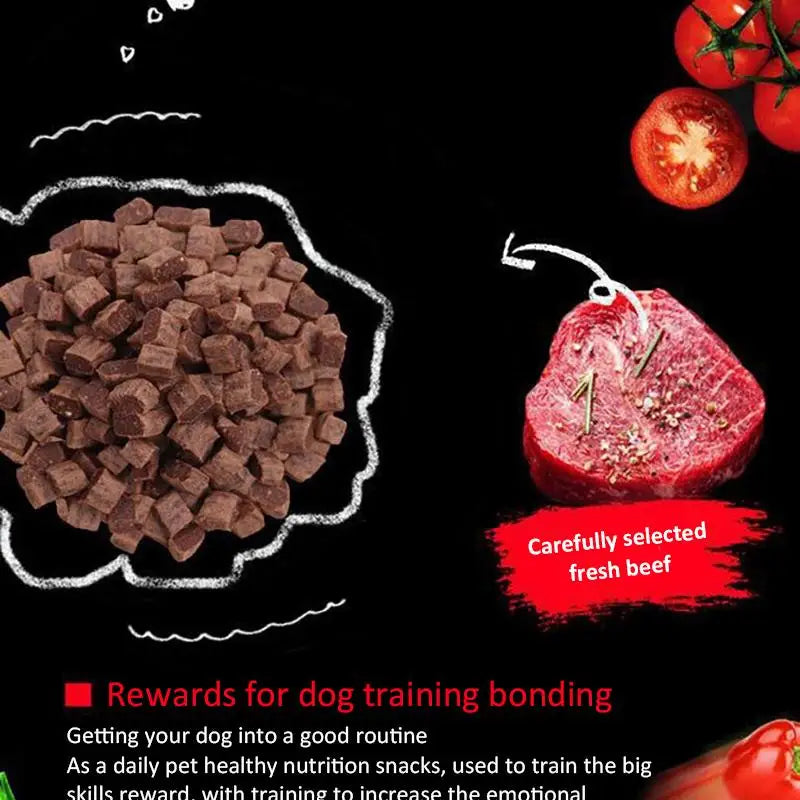 Diced Beef Dog Training Reward Treats