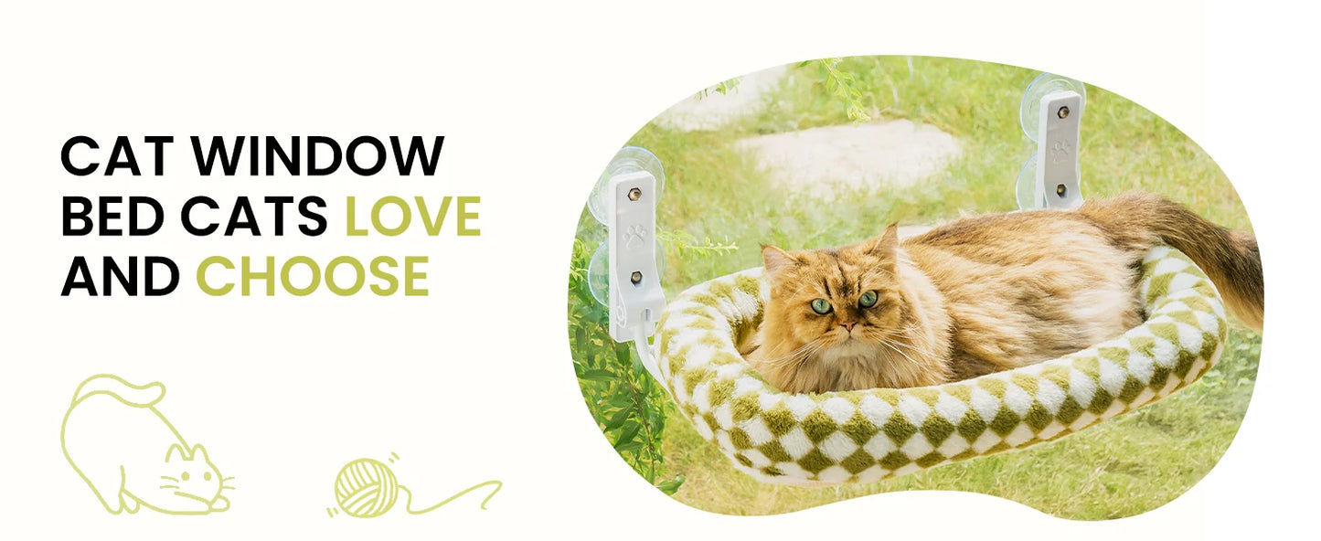 Foldable Cat Window Hammock with Removable Cover