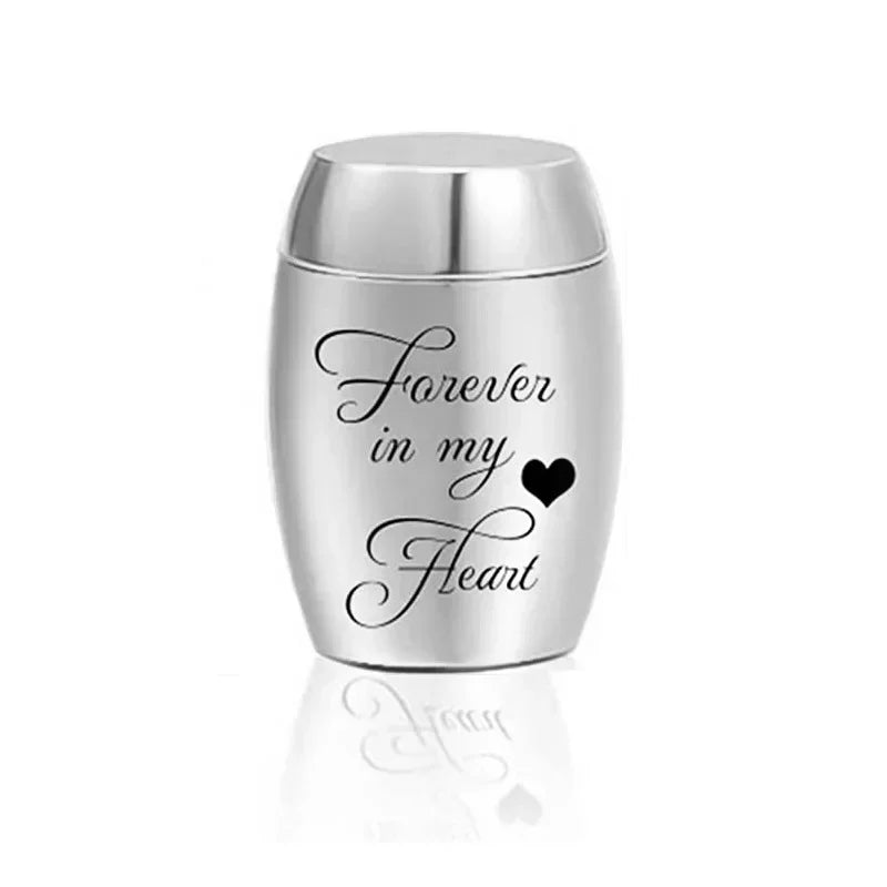 Stainless Steel Engraved Mini Urn for Pet Ashes