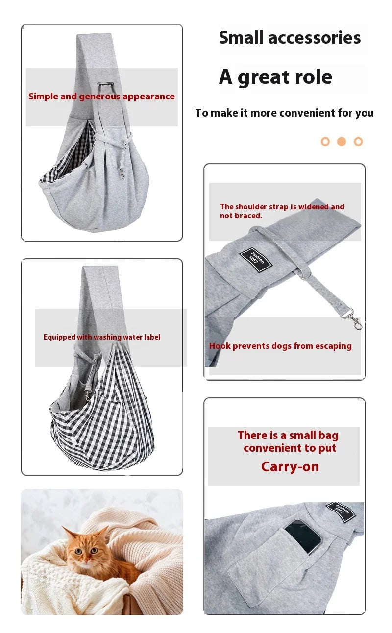 Portable Crossbody Folding Pet Sling
