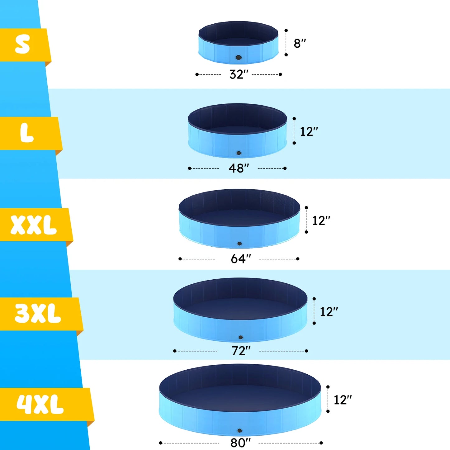 Portable, Collapsible Swimming Pool for Pets