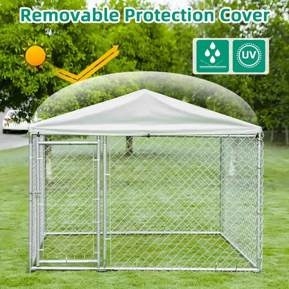 Large Heavy Duty Galvanized Chain Link Pet Enclosure