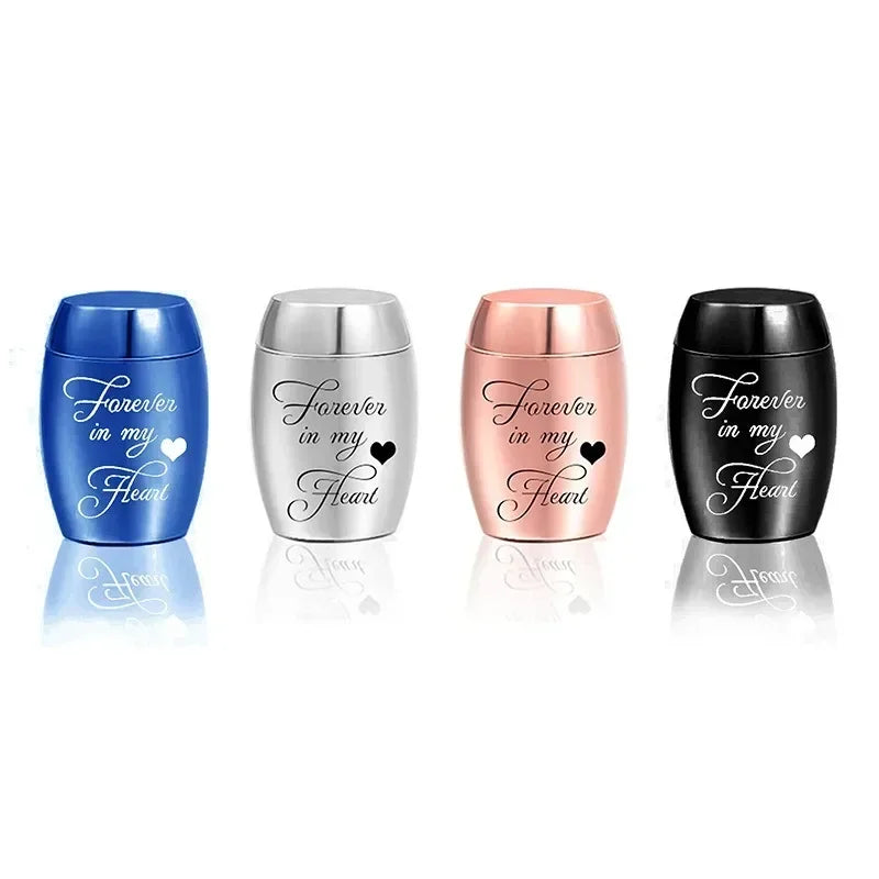 Stainless Steel Engraved Mini Urn for Pet Ashes