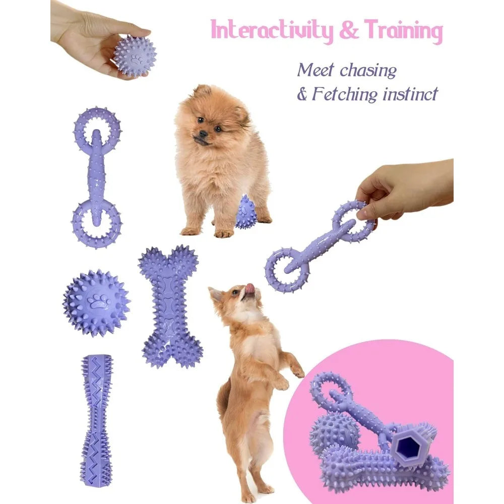 Soft Durable Teething Toys for Dogs, Dental Hygiene Accessory