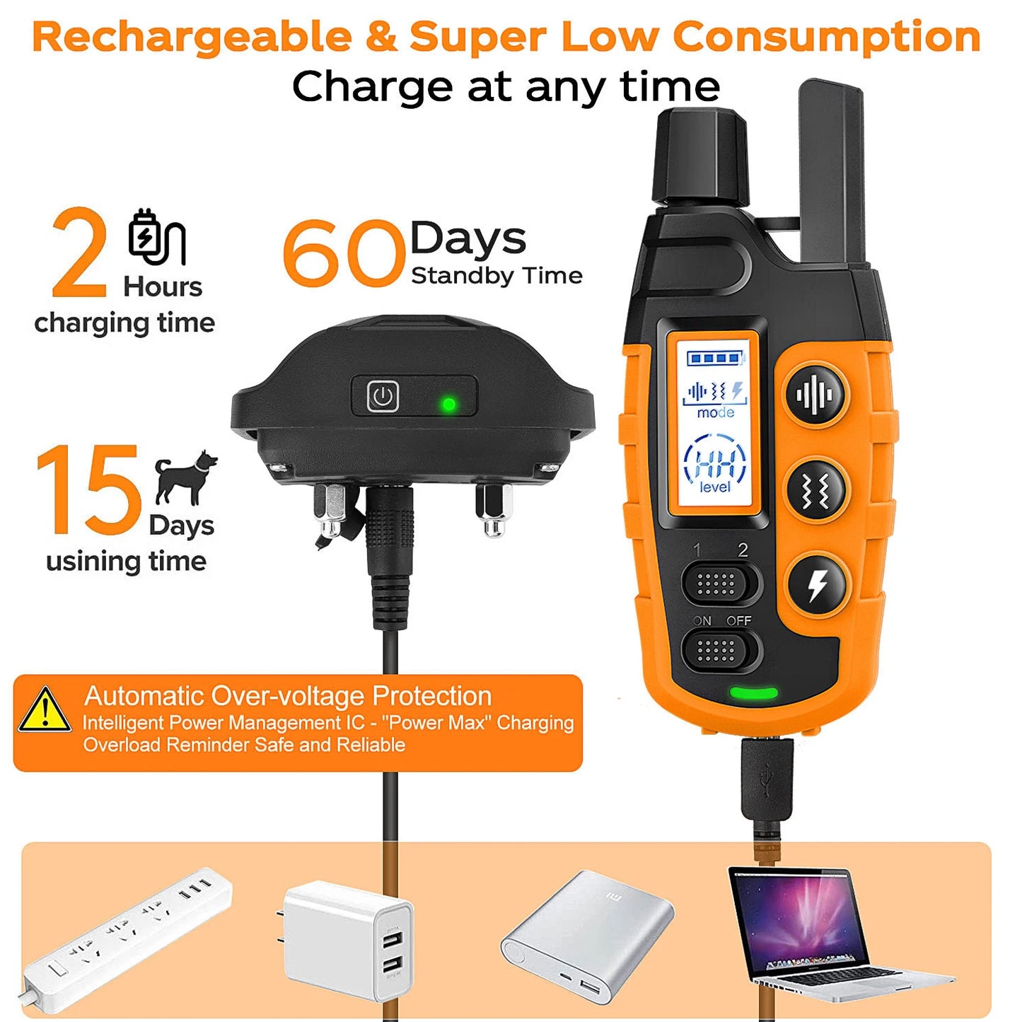 Remote Control Waterproof Training Collar (3300 ft)