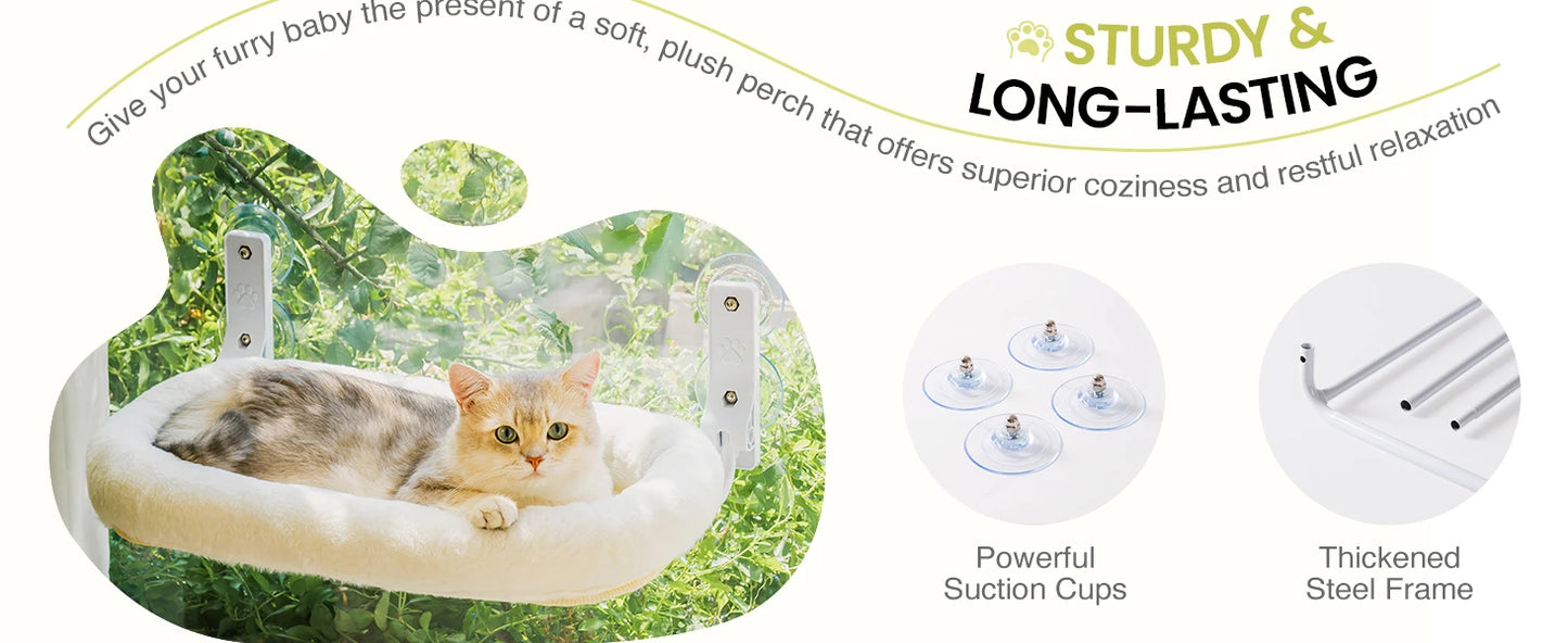 Foldable Cat Window Hammock with Removable Cover