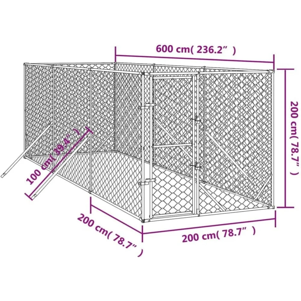 Outdoor Galvanized Steel Dog Kennel Playpen