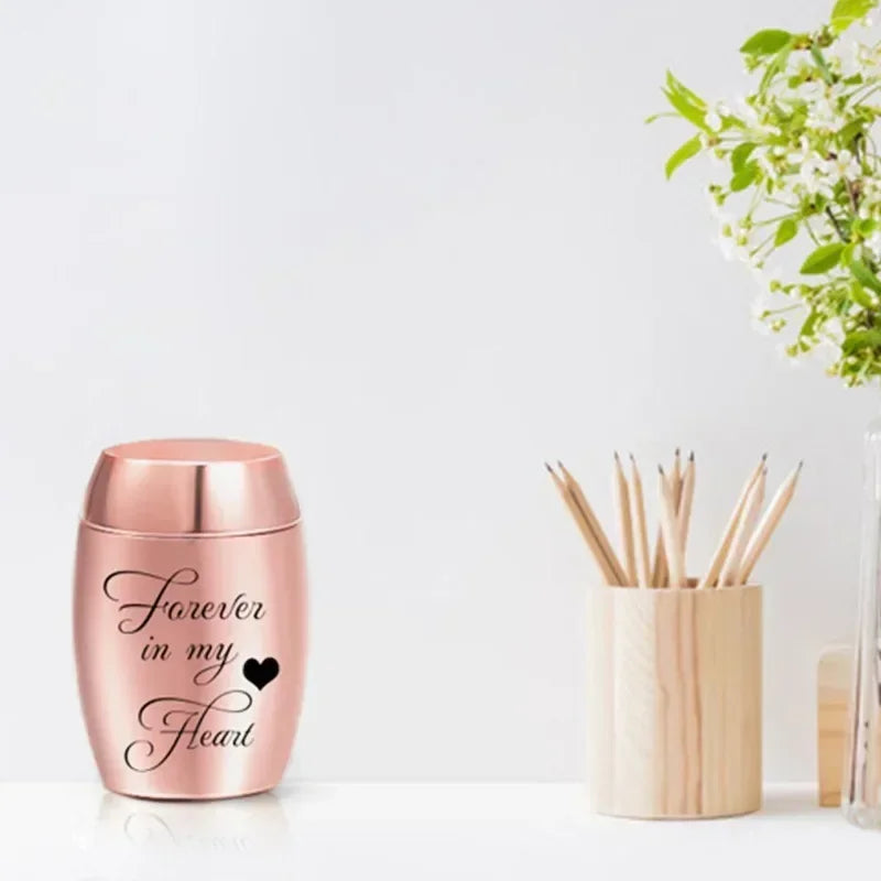 Stainless Steel Engraved Mini Urn for Pet Ashes