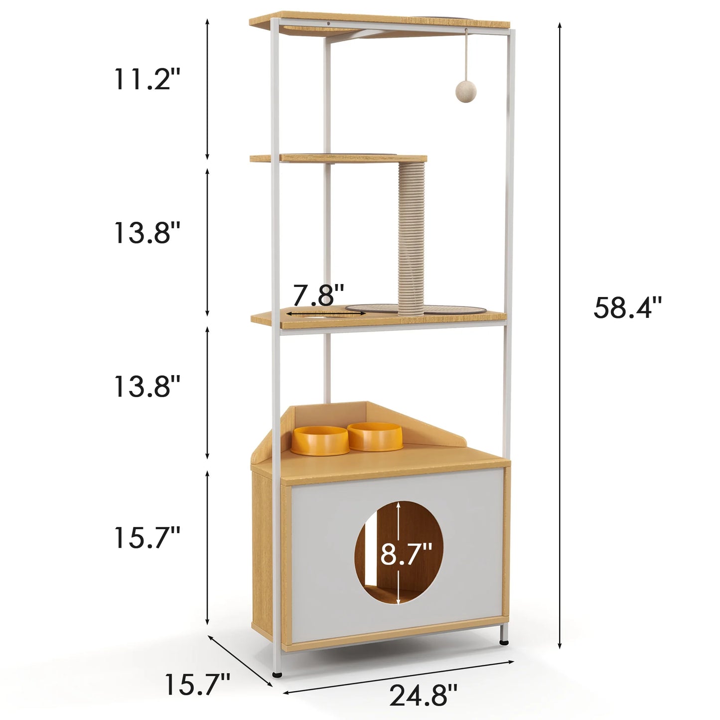 Indoor Corner Furniture Cat Tower Condo