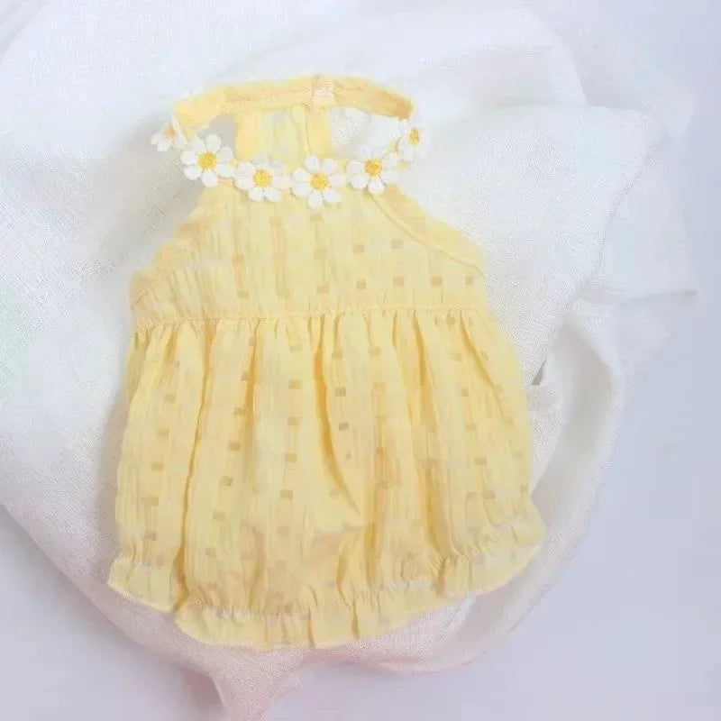 Breathable Cute Daisy Dress for Dogs