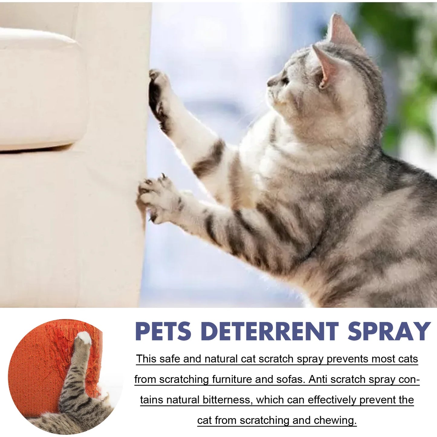 Cat Scratch Deterrent Spray Natural Training Aid