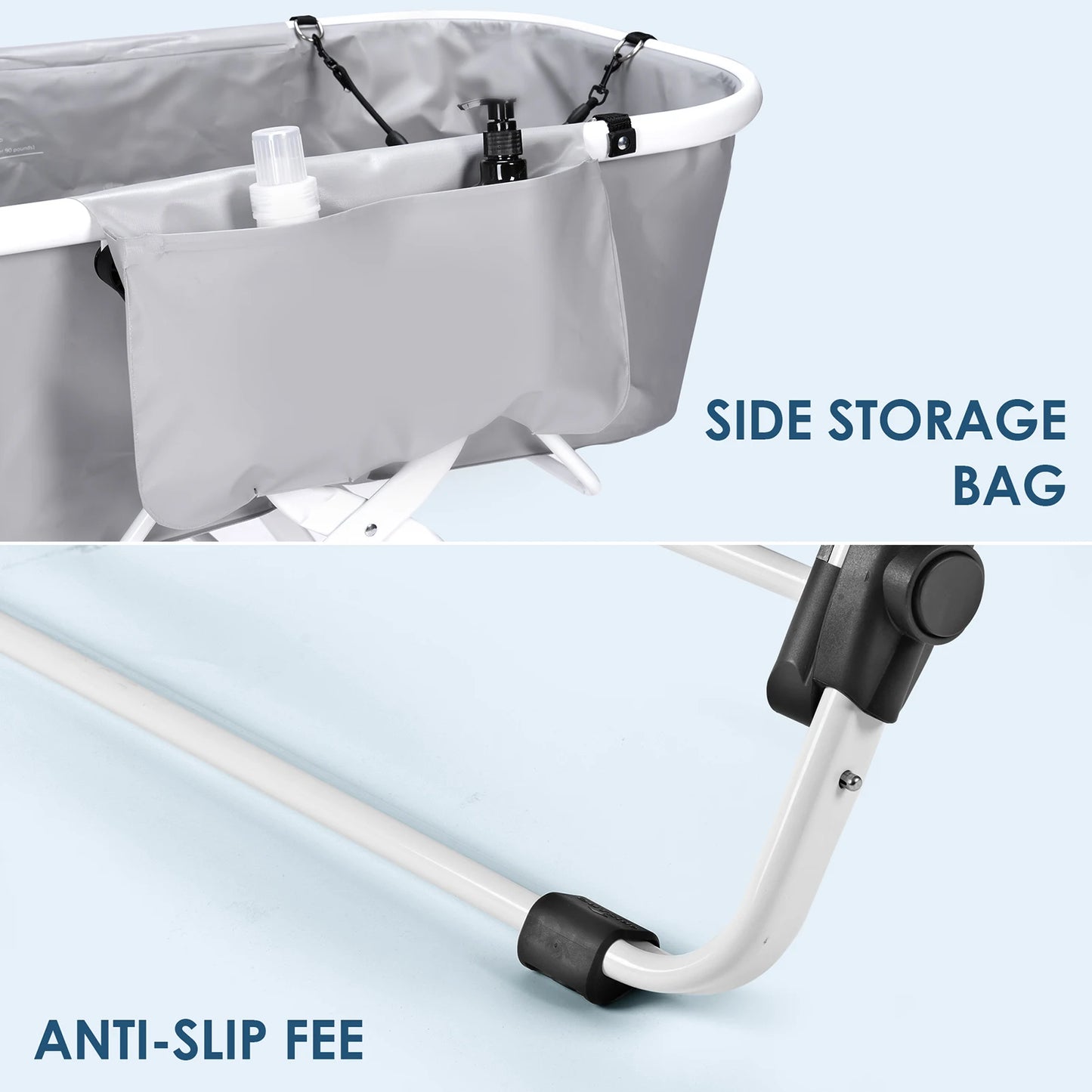 Portable, Foldable Elevated Pet Bathtub for Bathing and Grooming