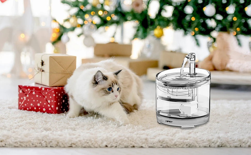 Automatic Pet Water Fountain with Replacement Faucet Kit