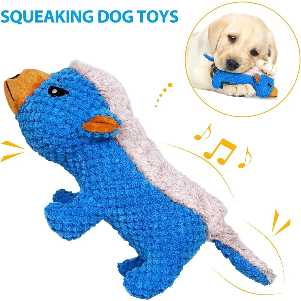 Plush Indestructible Aggressive Chewer Squeaky Dog Toy