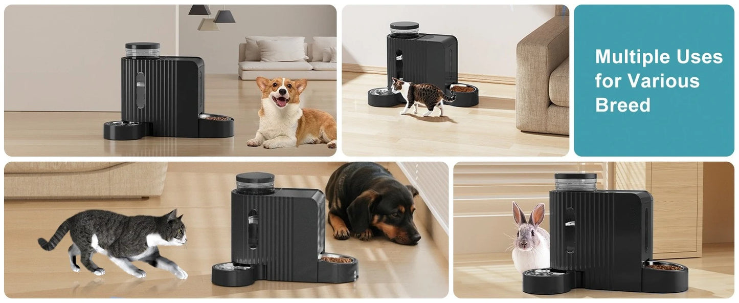 Automatic Gravity Pet Feeder and Water Dispenser