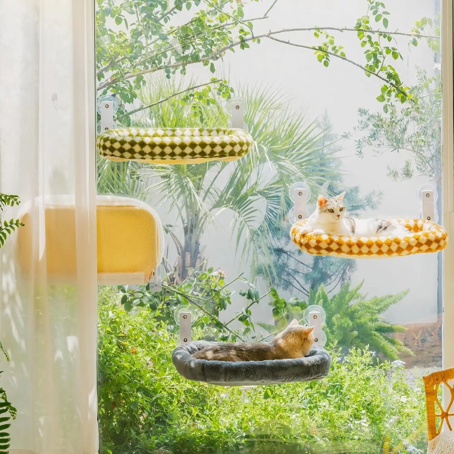 Foldable Cat Window Hammock with Removable Cover