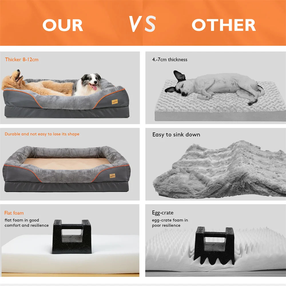 Jumbo Orthopedic Memory Foam Dog Bed