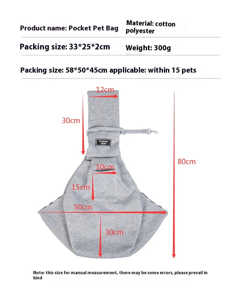 Portable Crossbody Folding Pet Sling