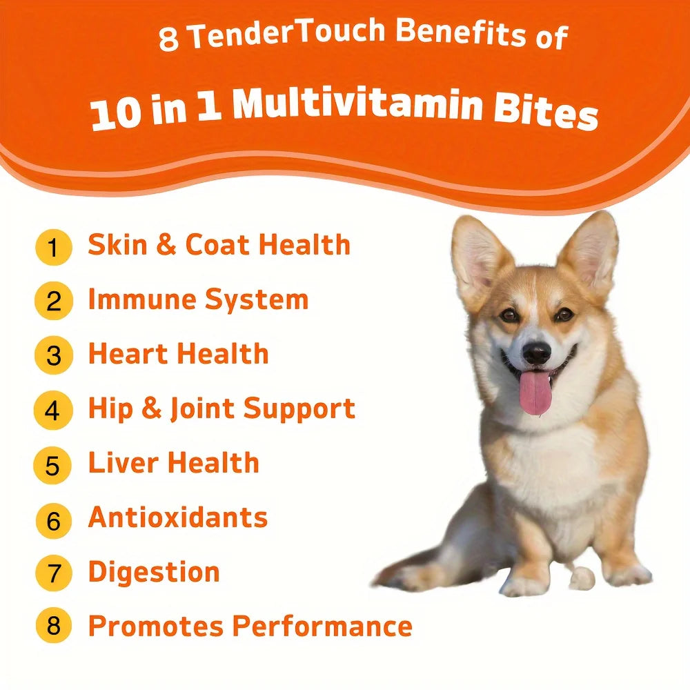 10 in 1 Multivitamin Supplement for Dogs (120 Chews)