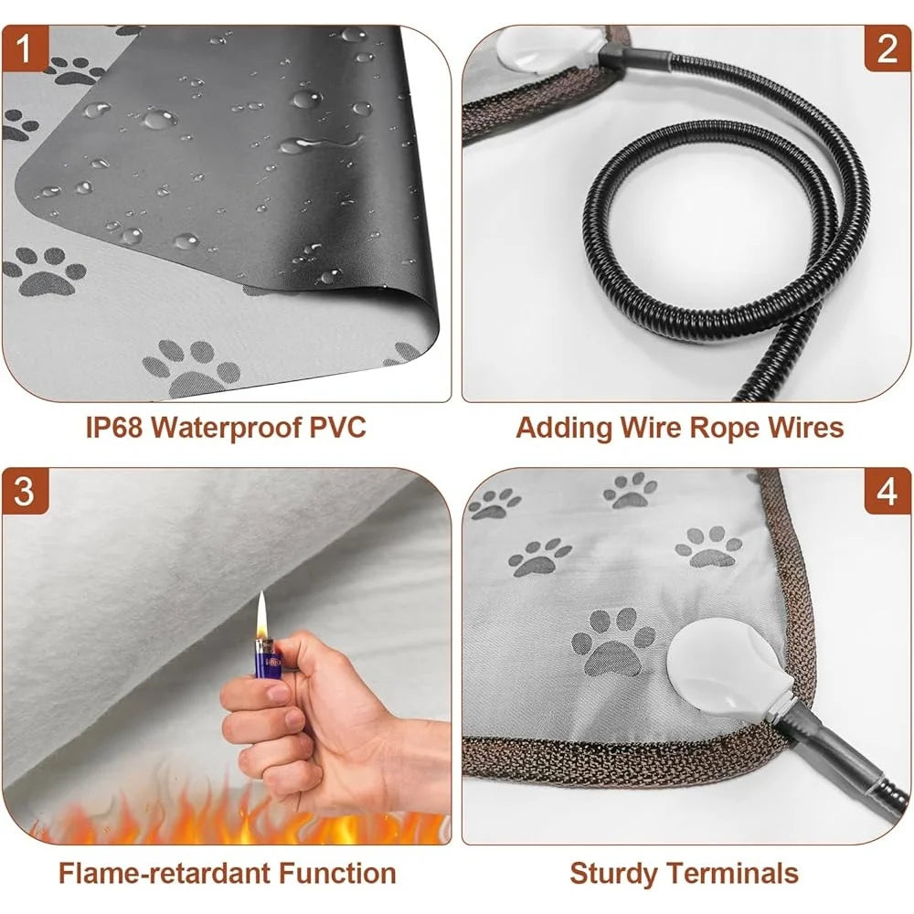 Large Waterproof, Intelligent Thermostat Heating Pad for Dogs