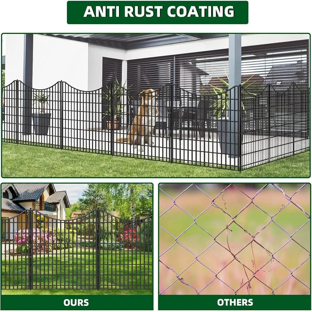 Easy Assemble Garden Dog Fencing with Gate, 18 Panels