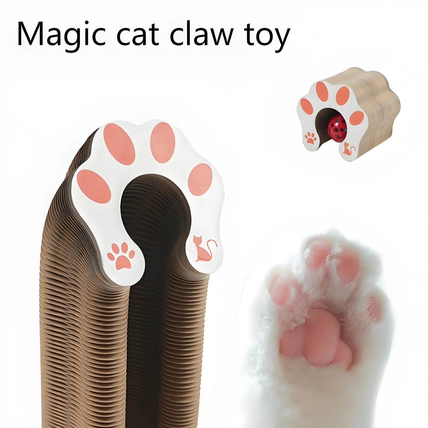 Interactive Play Cat Scratching Board w/Bell