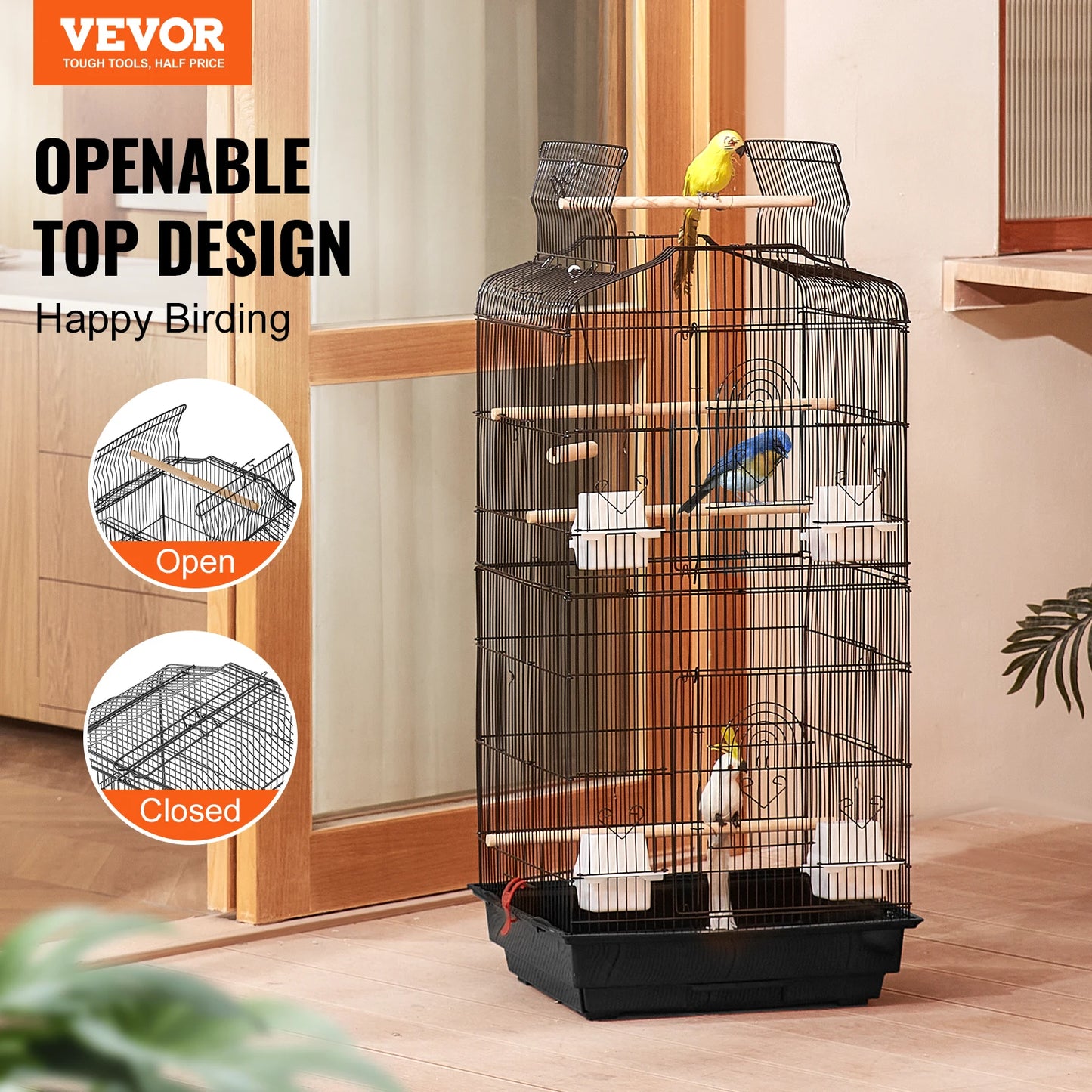 Open Top  Hanging Bird Containment Cage