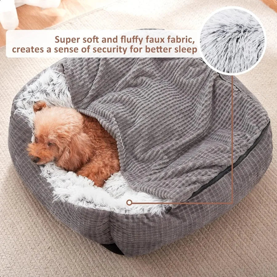 Indoor Luxury  2 n 1 Orthopedic  Pet Bed with Blanket