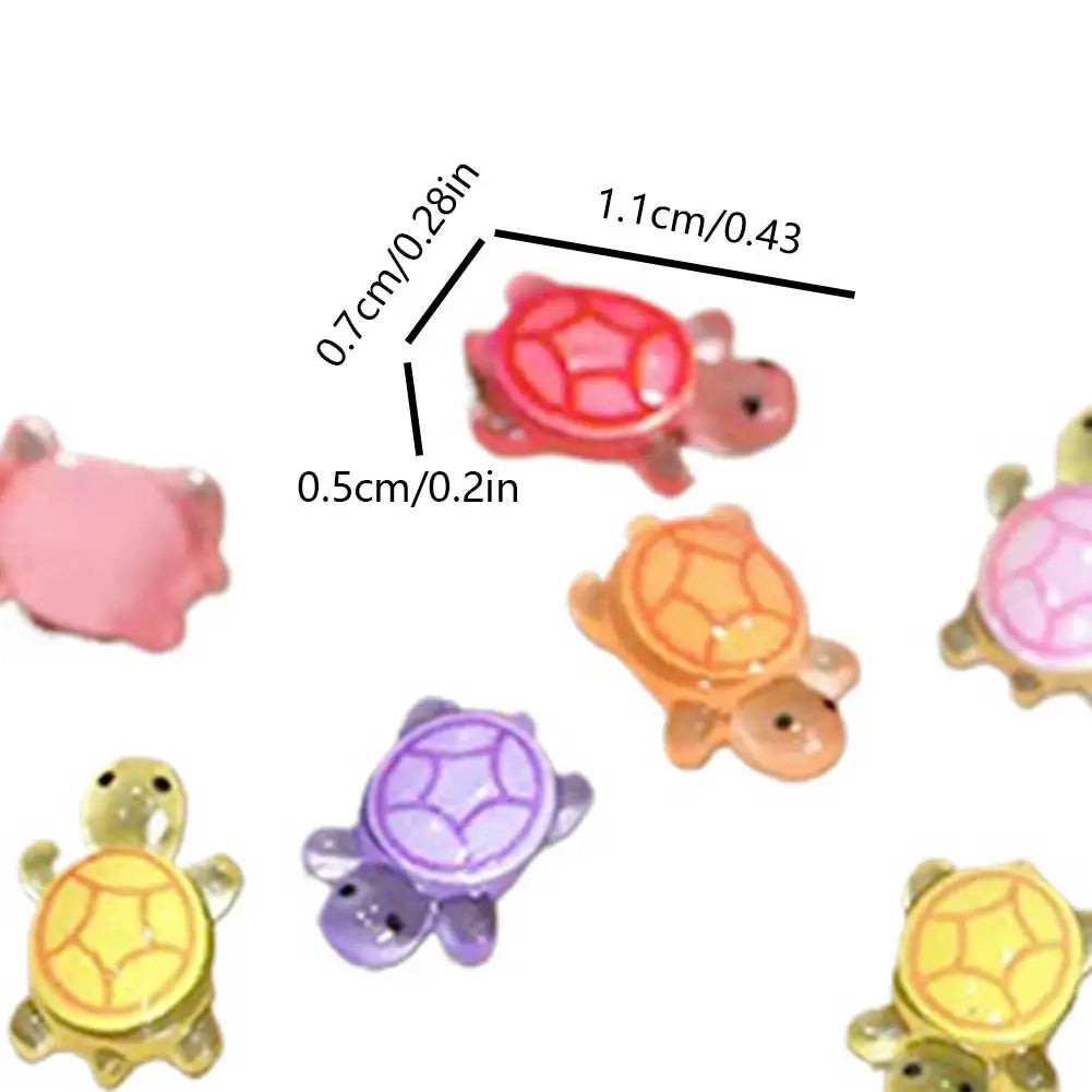 Mini Resin Turtle Figurines, Aquarium Decoration (100 pcs)