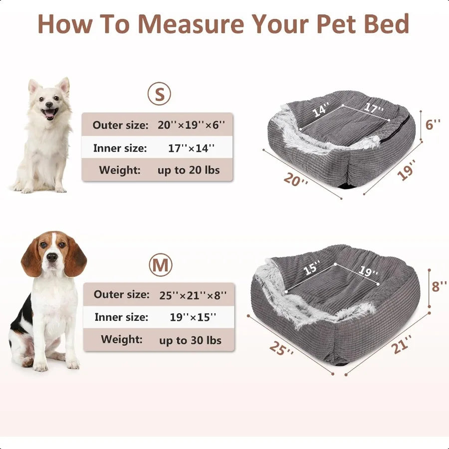 Indoor Luxury  2 n 1 Orthopedic  Pet Bed with Blanket