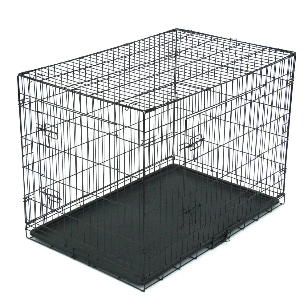 Folding Metal Wire Pet Crate, 42"