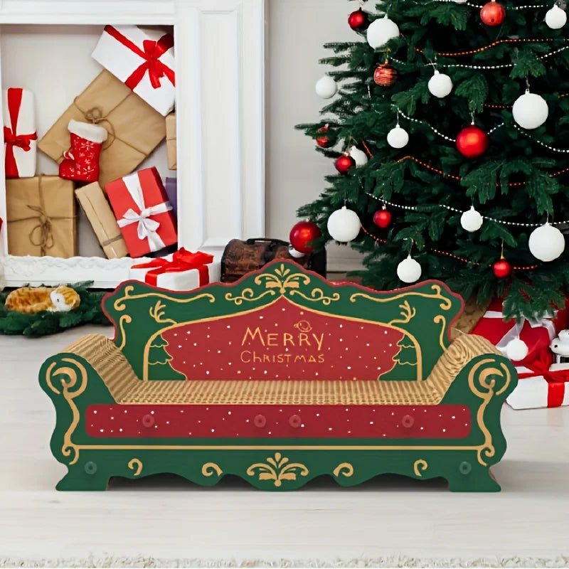 Thick Cardboard Indoor Couch Shaped Scratching Pad for Cats