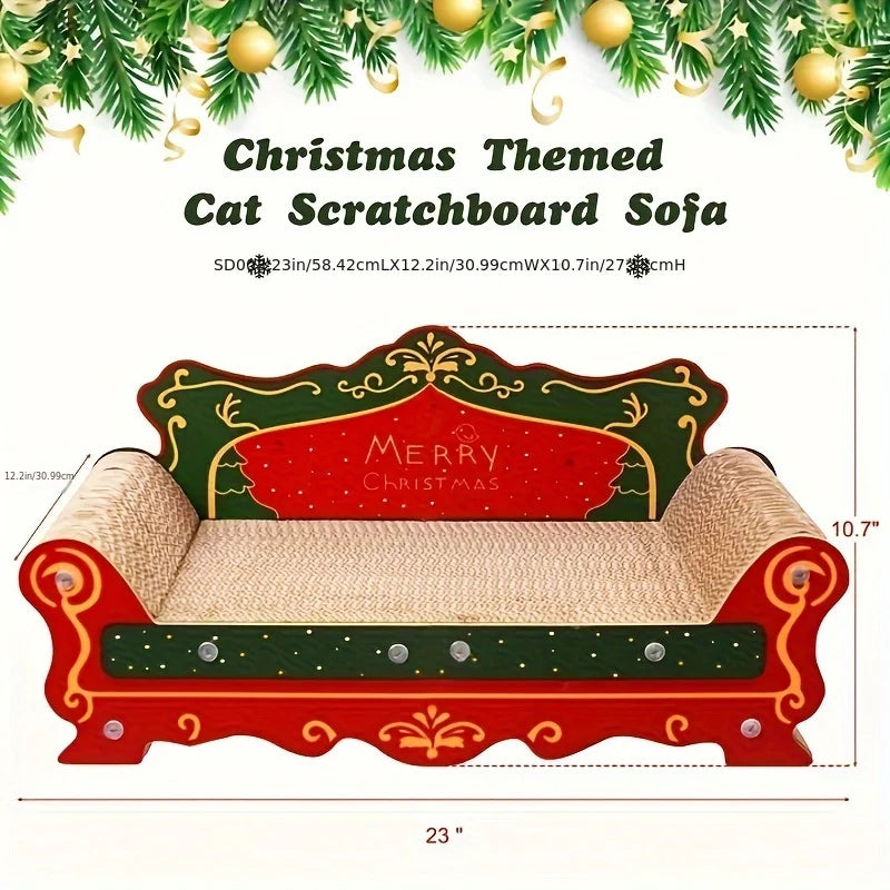 Thick Cardboard Indoor Couch Shaped Scratching Pad for Cats