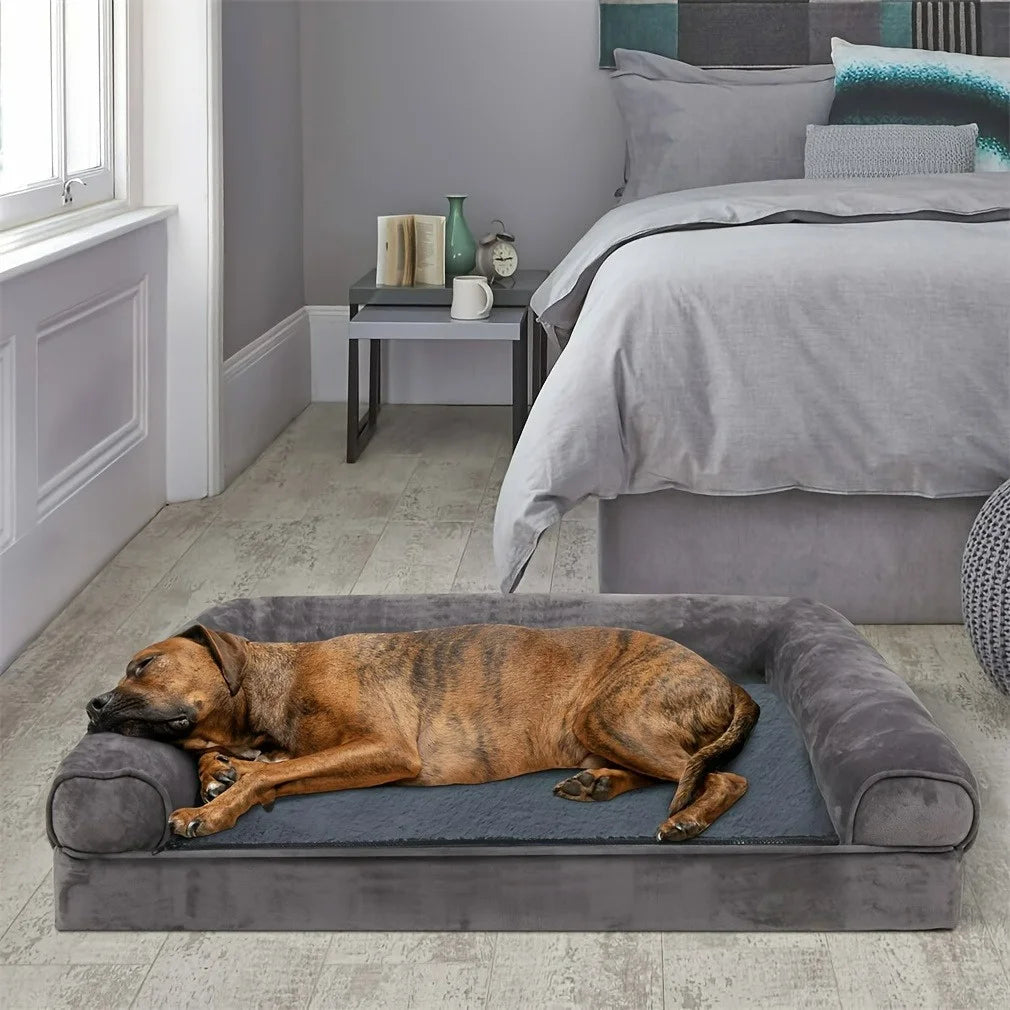 Jumbo Orthopedic Plush Memory Foam Dog Bed