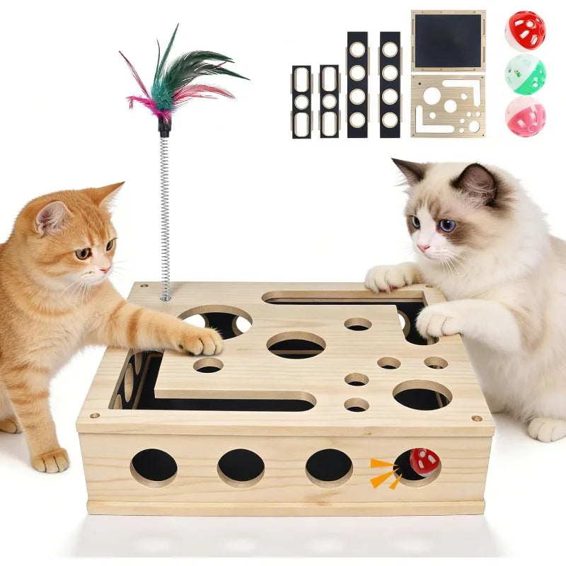Interactive Toy Puzzle Box for Cats