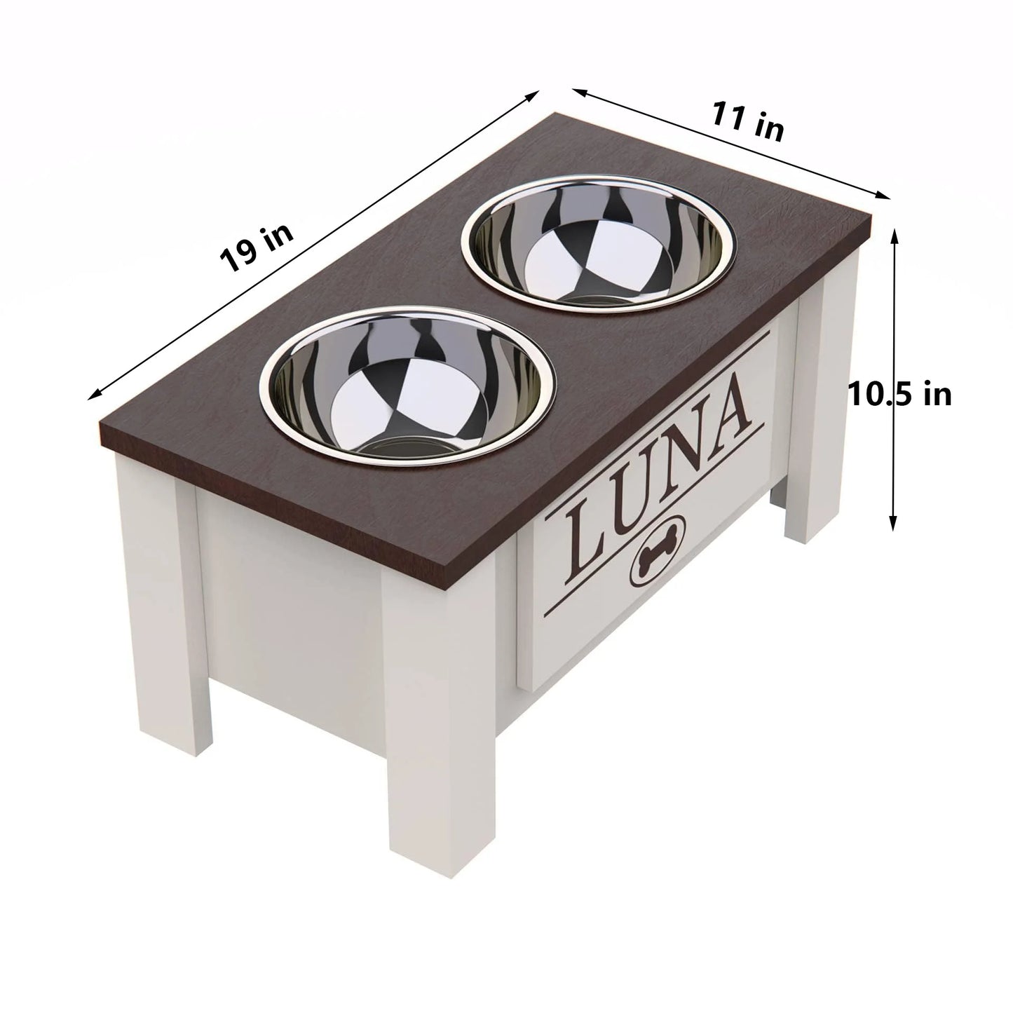 Elevated Dog Feeder w/Double Stainless Steel Bowls