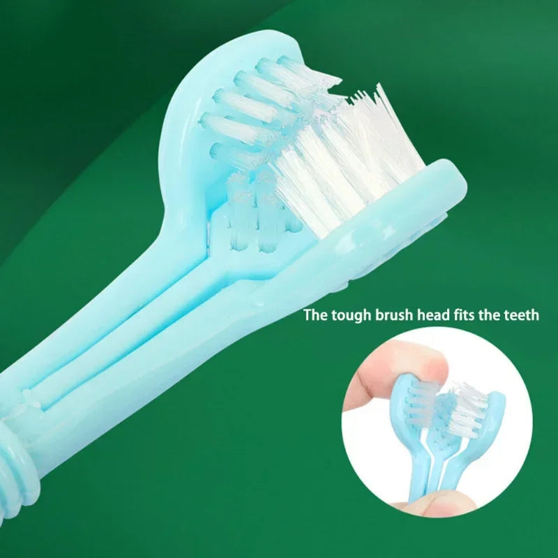 Three Sided Multi-angle Oral Hygiene Tool for Pets