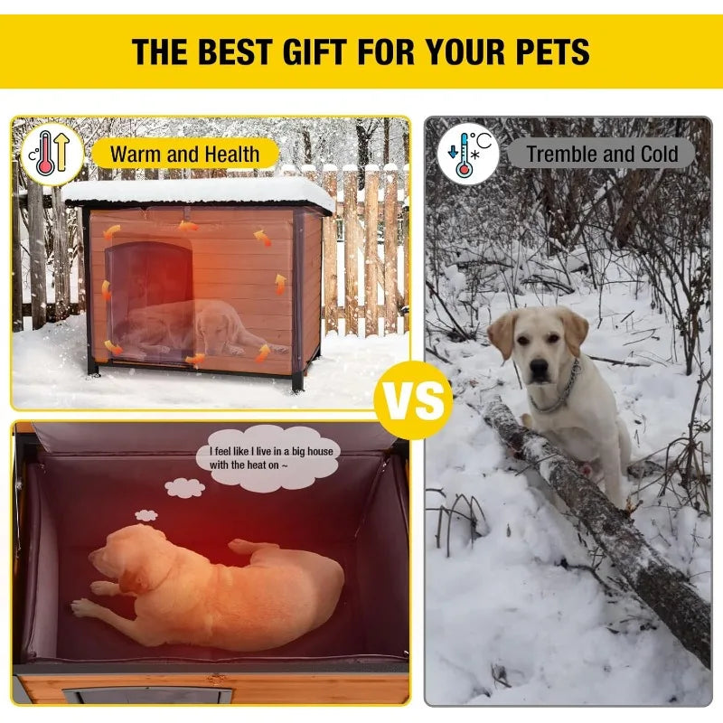 Insulated Waterproof Outdoor Dog House for Winter