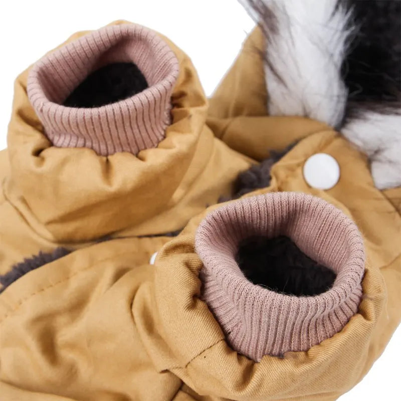 Warm Hooded Winter Coat for Dogs