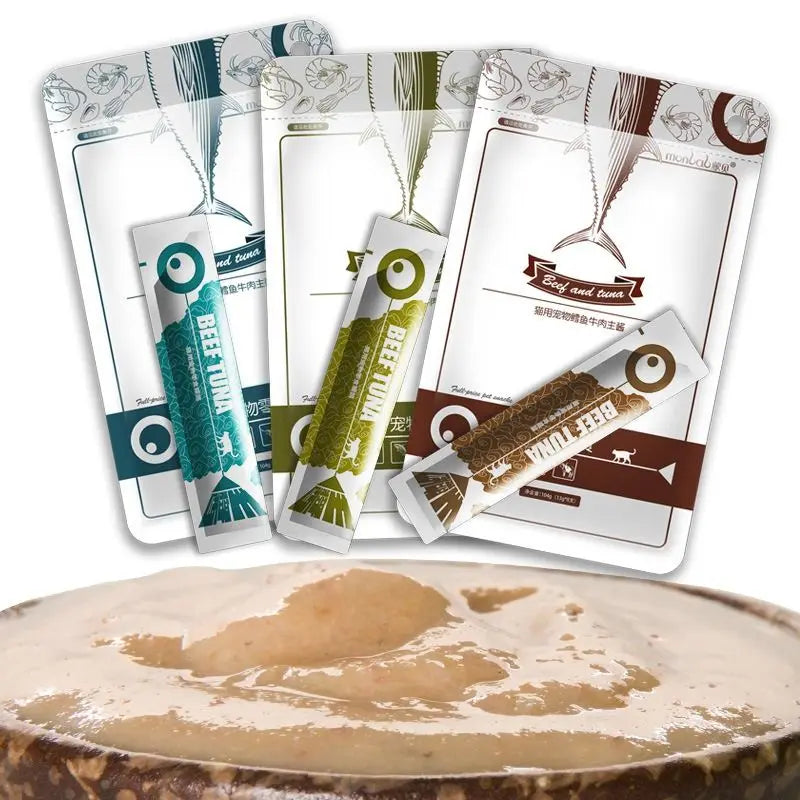 Cat Supplement Snack Treat Packets (Salmon, Tuna, Cod)