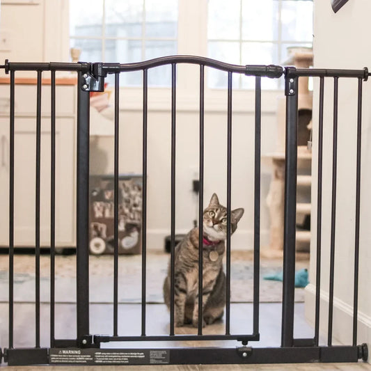 Wide Metal Pressure Mounted Self Closing Pet Gate
