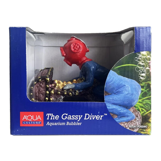 Gassy Diver Bubbling Aquarium Decoration
