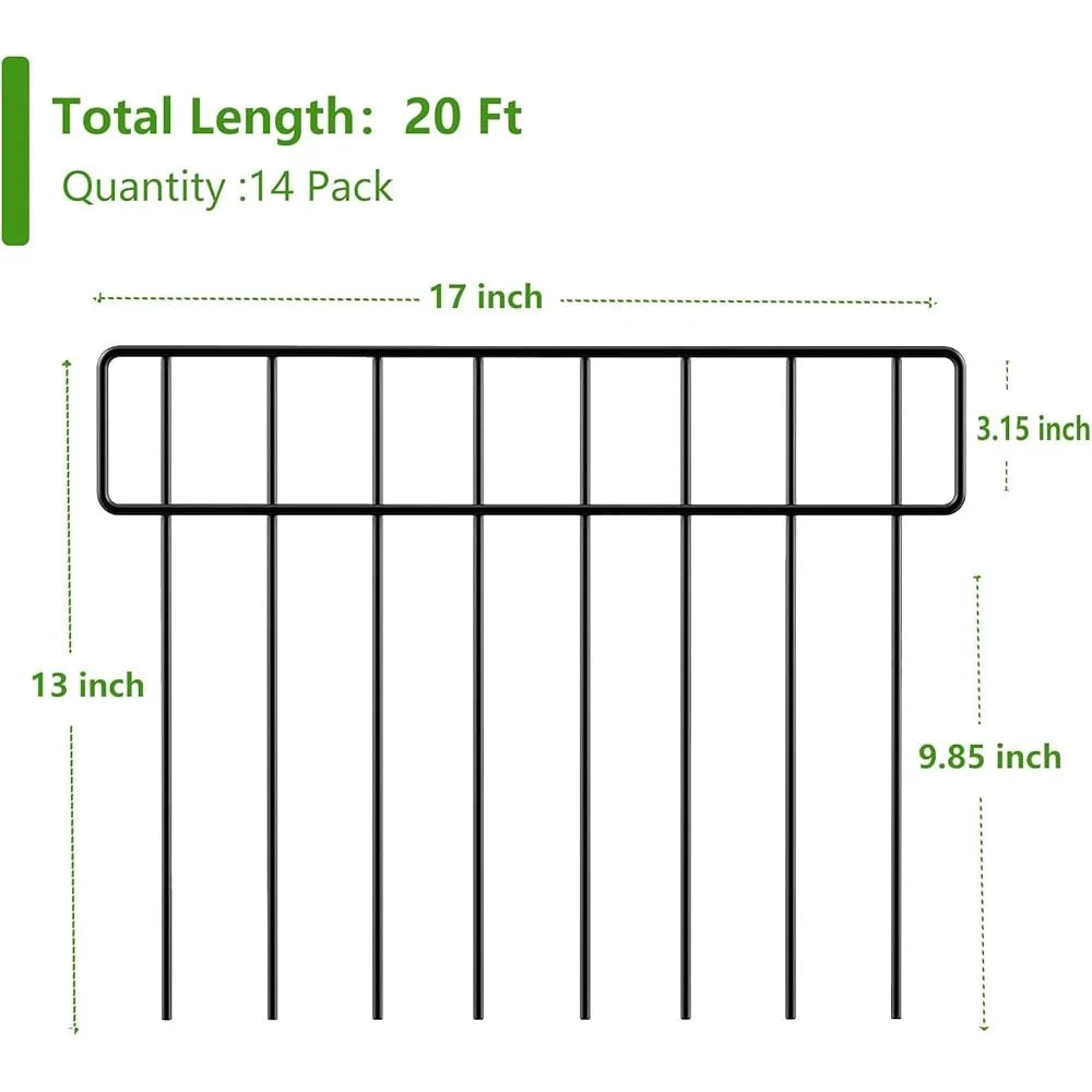 No Dig Decorative Fencing Security Panels, 20ft