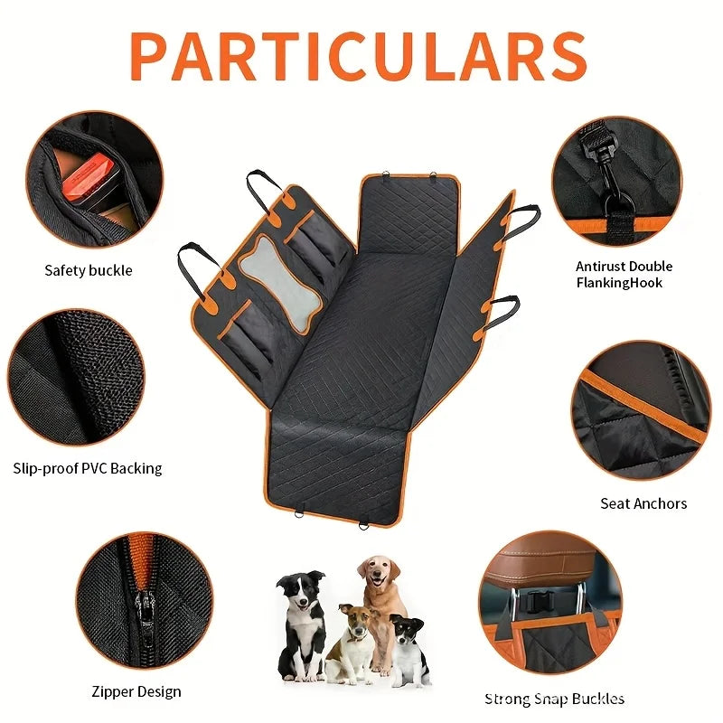Heavy Duty Waterproof Back Seat Cover for Dogs